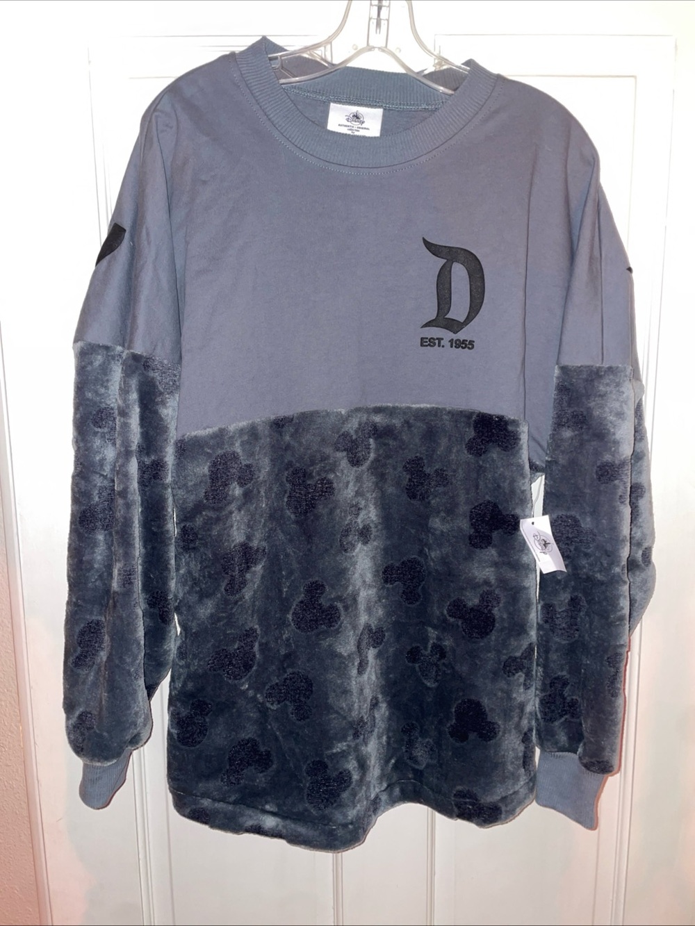 NWT Disneyland Resort Gray Plush Mickey Spirit Jersey